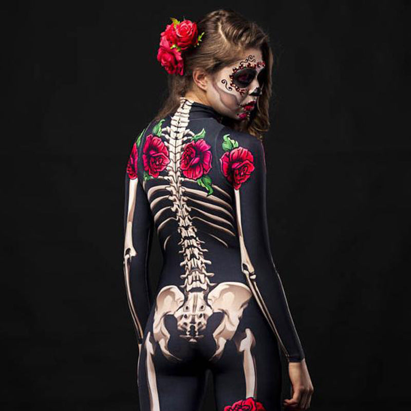 MOSiQ | Day of the Dead  Skull rose skeleton jumpsuit