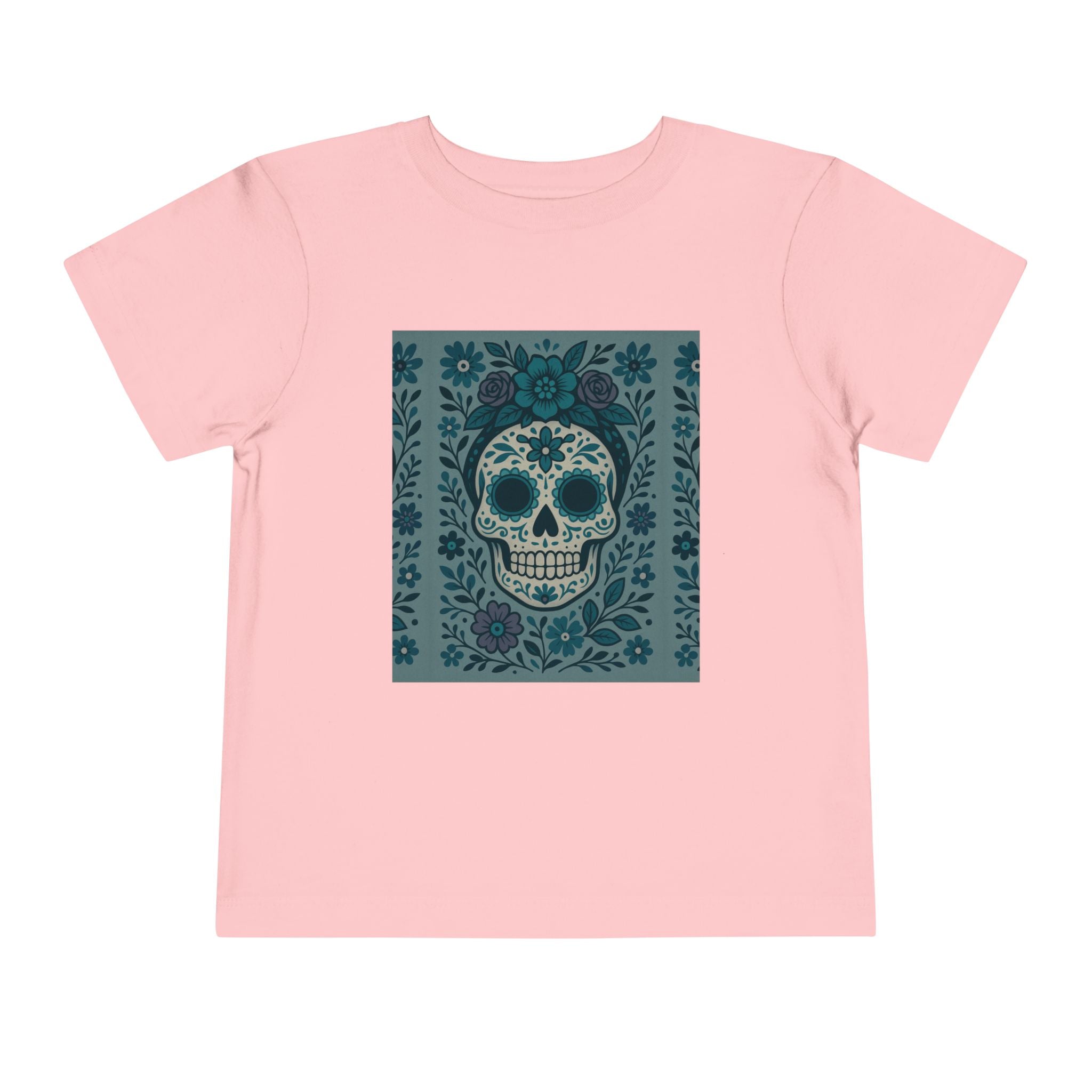 MOSiQ | Day of the Dead  Sugar Skull Toddler Tee, Kids' Halloween Shirt, Día de los Muertos Gift, Cute Toddler Outfit, Toddler Graphic T-Shirt