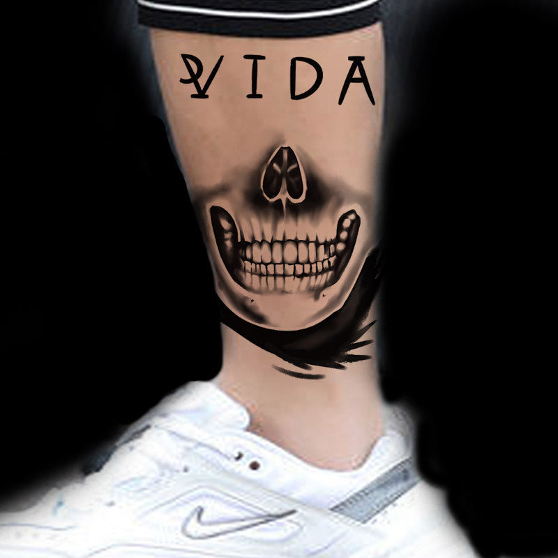 MOSiQ | Day of the Dead Tattoo Stickers Waterproof Female Long-Lasting Rose Smiley Magic Ghost Face Tattoo Cover Scar Stickers