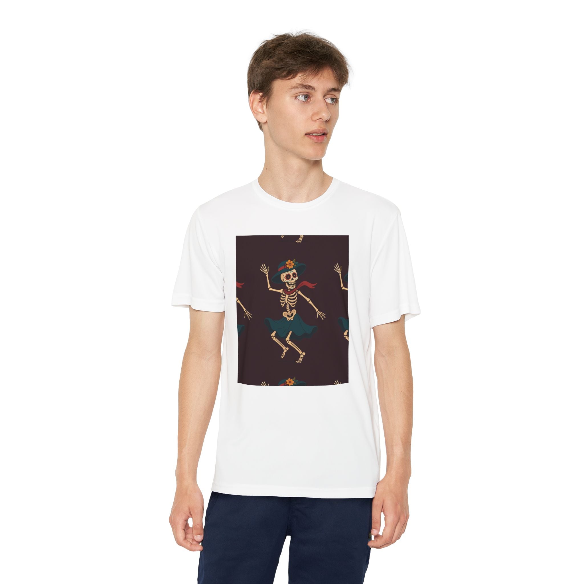 MOSiQ | Day of the Dead Kids Skeleton Costume Youth Skeleton Dance Tee, Fun Halloween Shirt for Kids, Spooky Costume Top, Trendy Skeleton Graphic T-Shirt, Perfect for Parties, Gifts