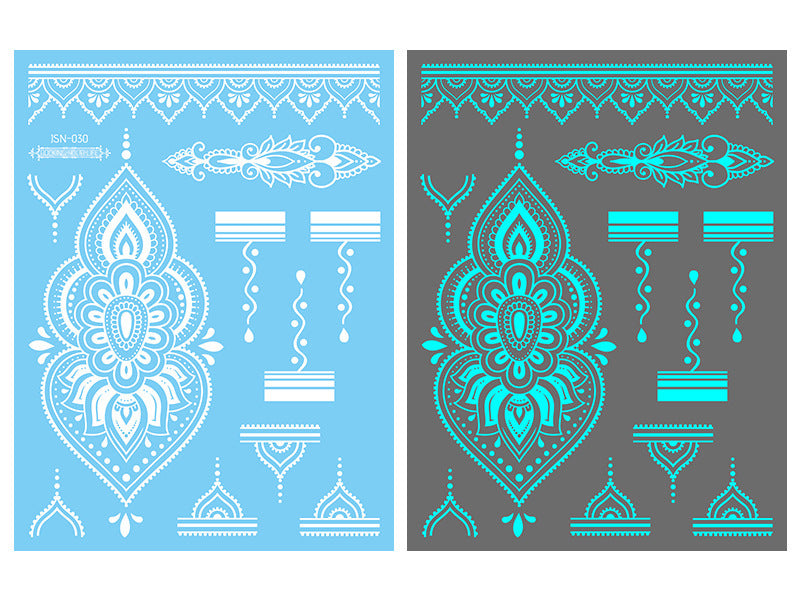 MOSiQ | Day of the Dead  Luminous White Tattoo Stickers Face Pasters Hannah Arm Stickers