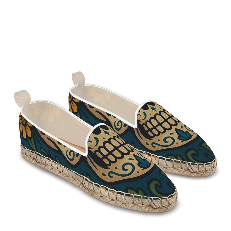 MOSiQ | Day of the Dead Skull Loafer Espadrilles
