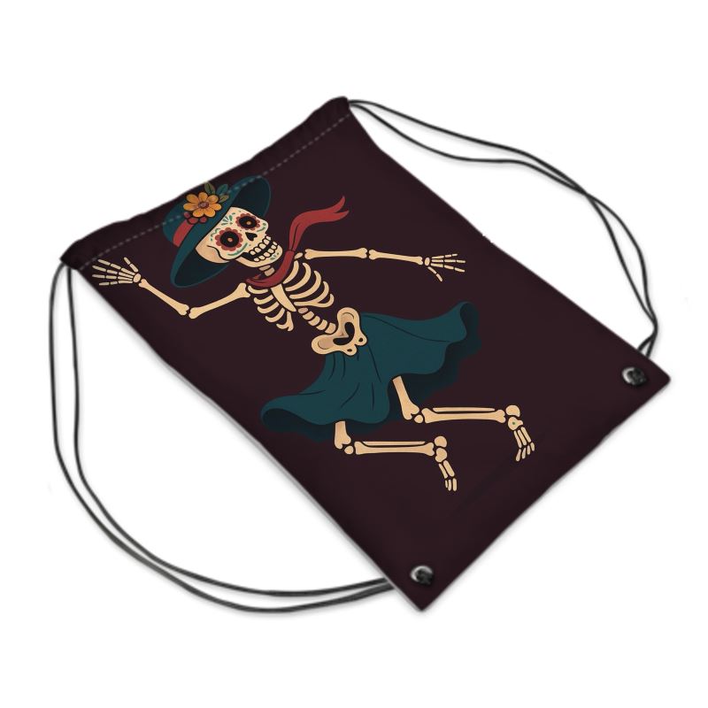 MOSiQ | Day of the Dead Skeleton Drawstring Sports Bag