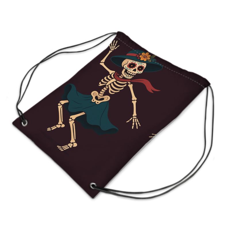 MOSiQ | Day of the Dead Skeleton Drawstring Sports Bag