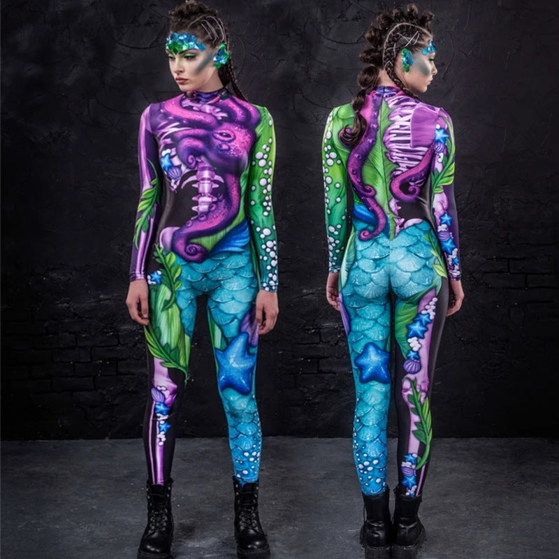 MOSiQ | Day of the Dead Women's Tights Clothing Jumpsuit Cosplay