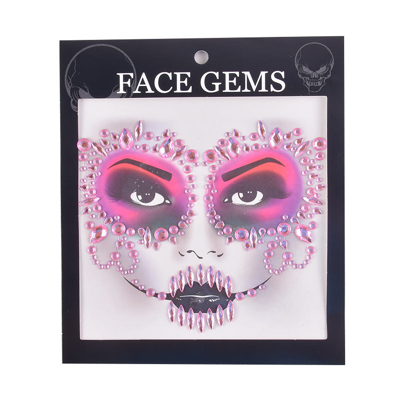 MOSiQ | Day of the Dead  Tattoo Stickers Dead Ghost Festival Face