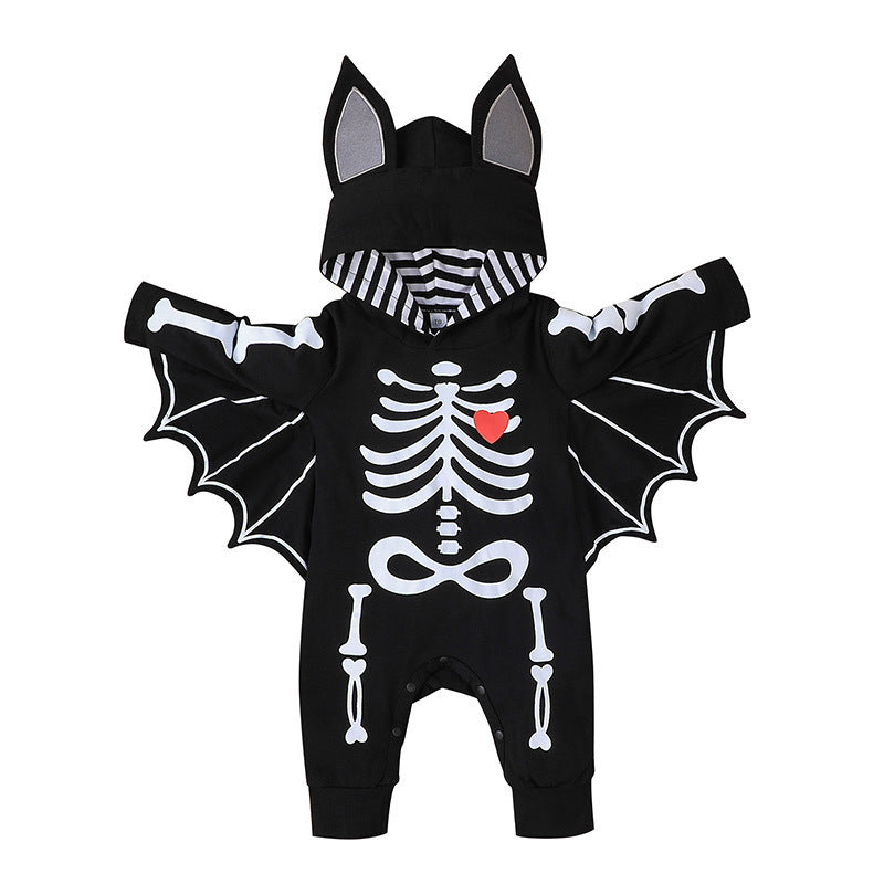 MOSiQ | Day of the Dead Halloween Bat Wing One-piece Baby Baby Romper Costume