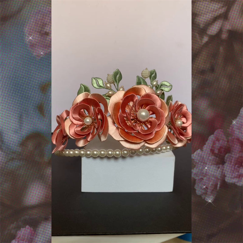 MOSiQ | Day of the Dead Flower Festival Hair Crown Wrapped With Flower Hairpin