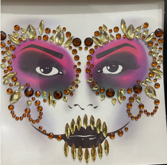 MOSiQ | Day of the Dead  Tattoo Stickers Dead Ghost Festival Face