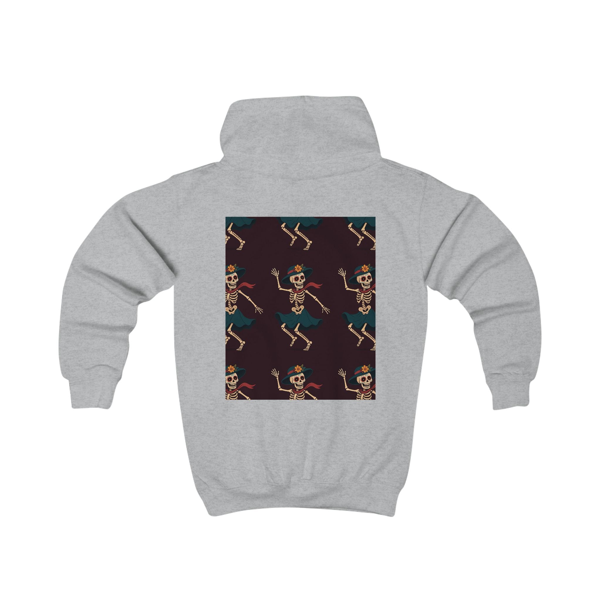 MOSiQ | Day of the Dead Kids Skull Costume Skeleton Kids Hoodie - Perfect for Halloween, Cozy Costume, Fun Gift, Trendy Kids Apparel, Stylish Hoodie