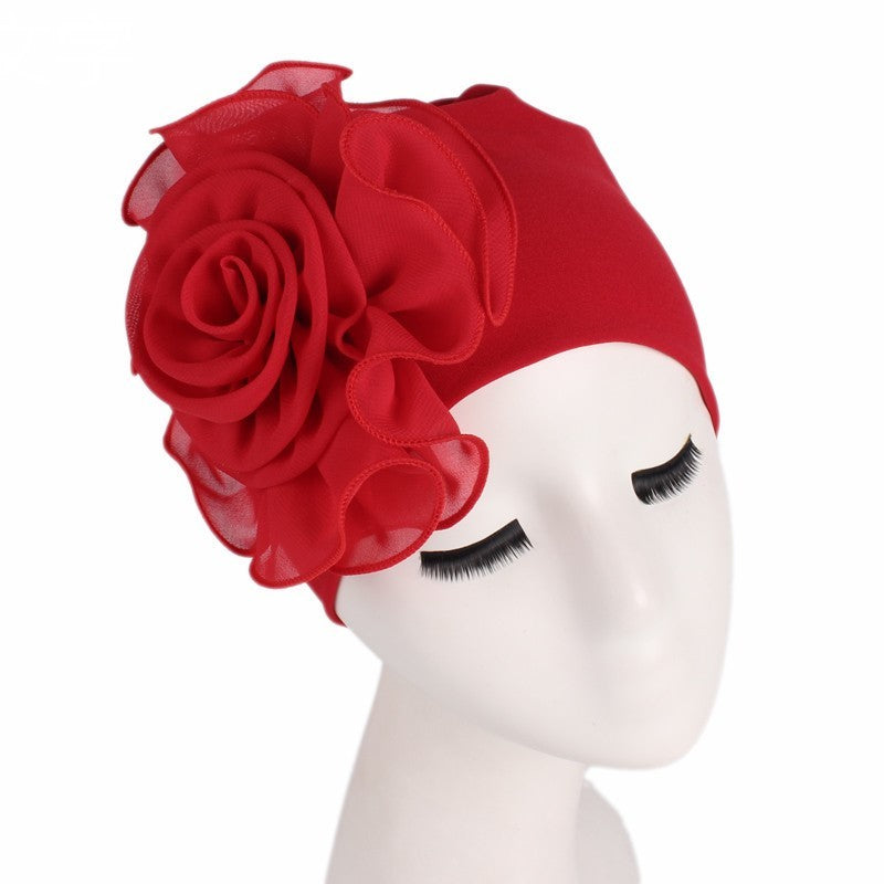 MOSiQ | Day of the Dead   Side big flower elastic bandana hat