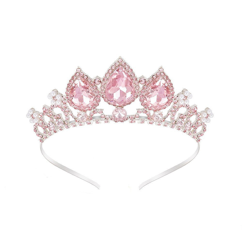 MOSiQ | Day of the Dead Crown Hair Ornament Water Drop Decoration Crown Girl Rhinestone Hairpin