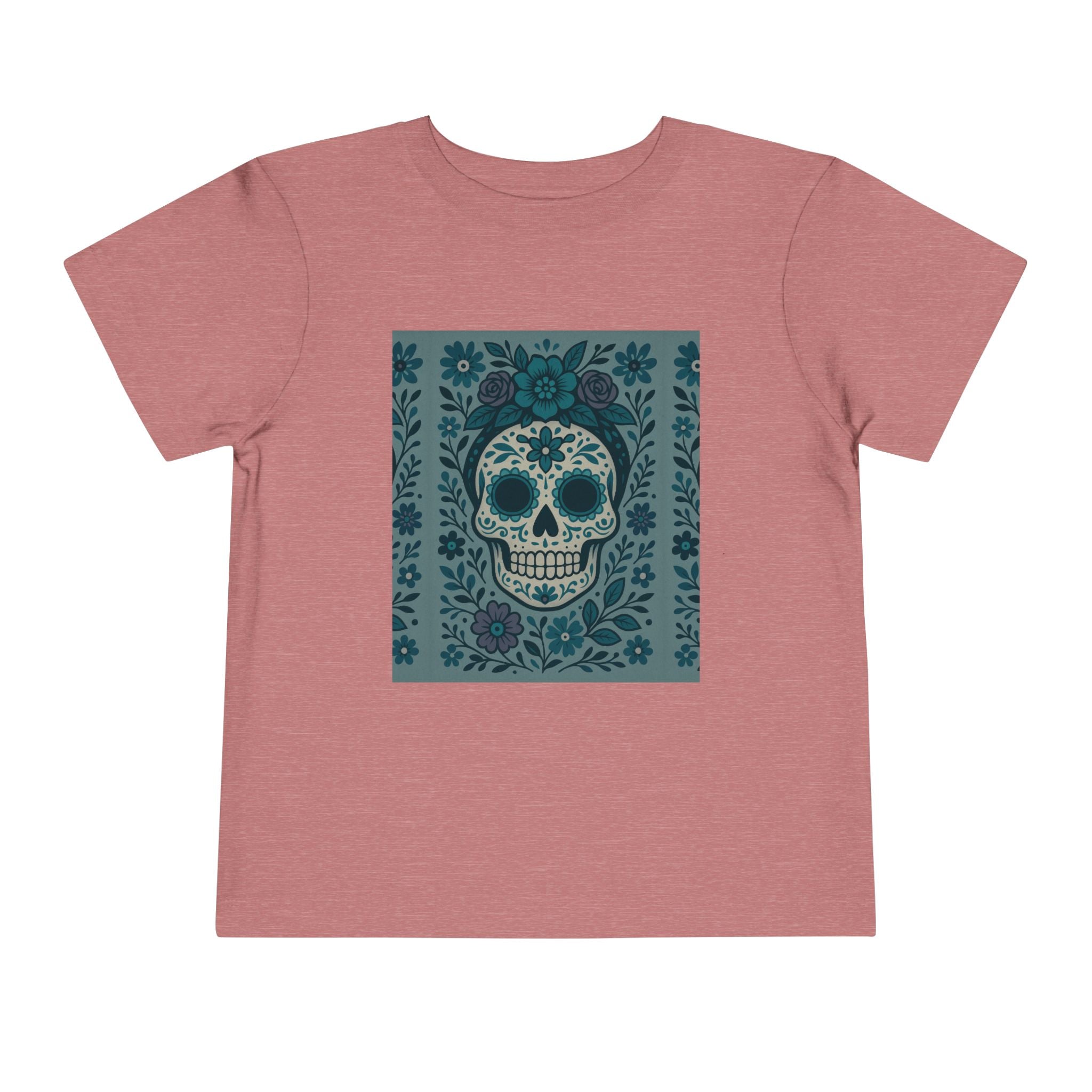 MOSiQ | Day of the Dead  Sugar Skull Toddler Tee, Kids' Halloween Shirt, Día de los Muertos Gift, Cute Toddler Outfit, Toddler Graphic T-Shirt