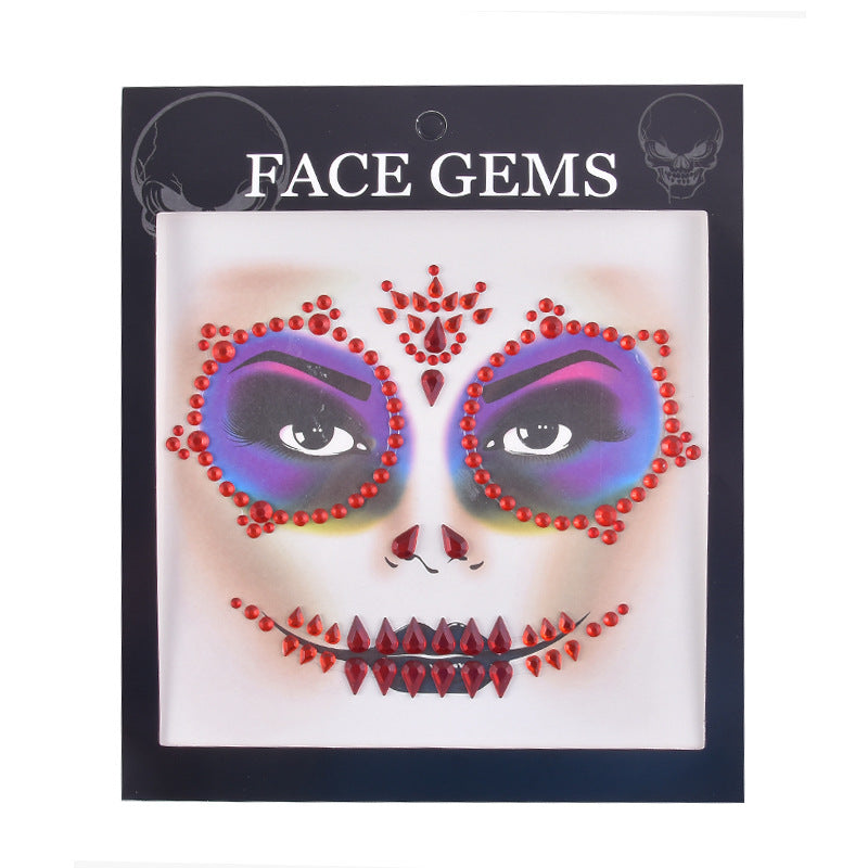 MOSiQ | Day of the Dead  Tattoo Stickers Dead Ghost Festival Face