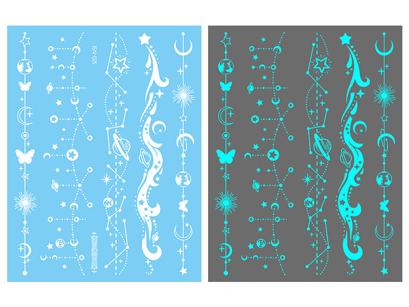 MOSiQ | Day of the Dead  Luminous White Tattoo Stickers Face Pasters Hannah Arm Stickers