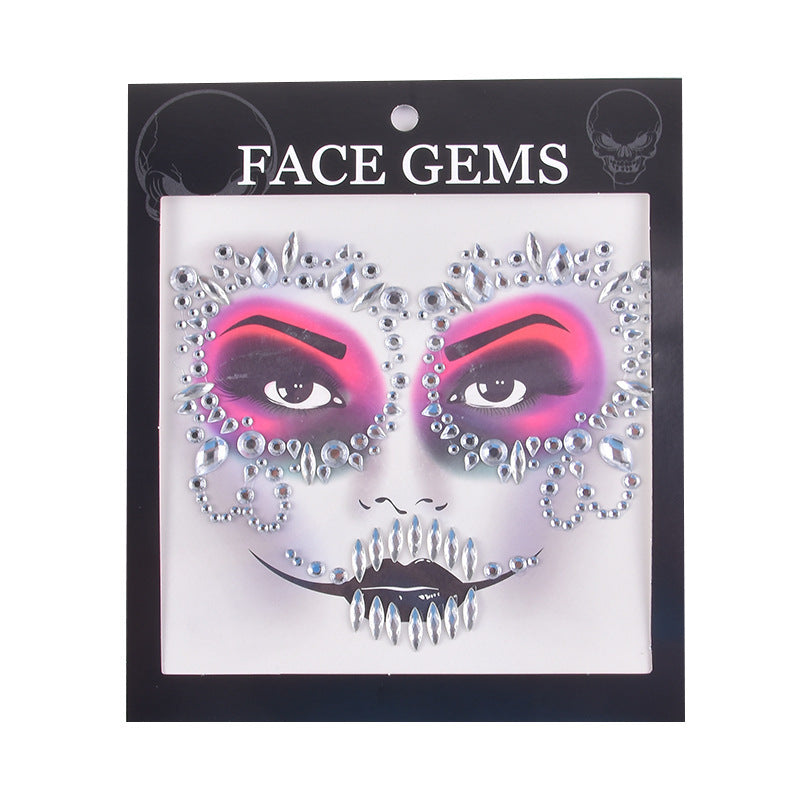 MOSiQ | Day of the Dead  Tattoo Stickers Dead Ghost Festival Face