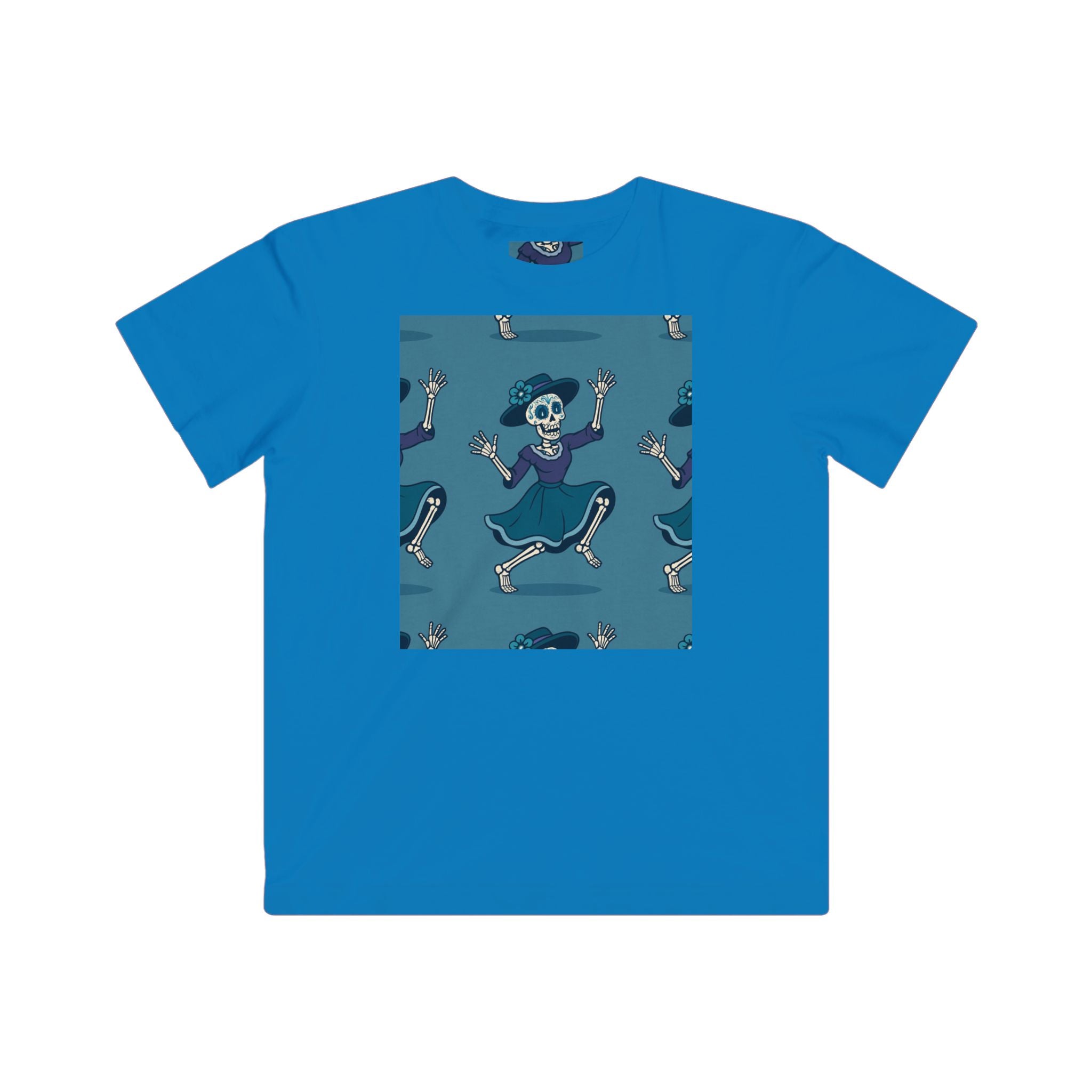 MOSiQ | Day of the Dead  Kids Halloween Skeleton Tee, Fun Kids Shirt, Spooky Costume Tee, Trick or Treat Shirt, Gift for Kids, Halloween Party Outfit