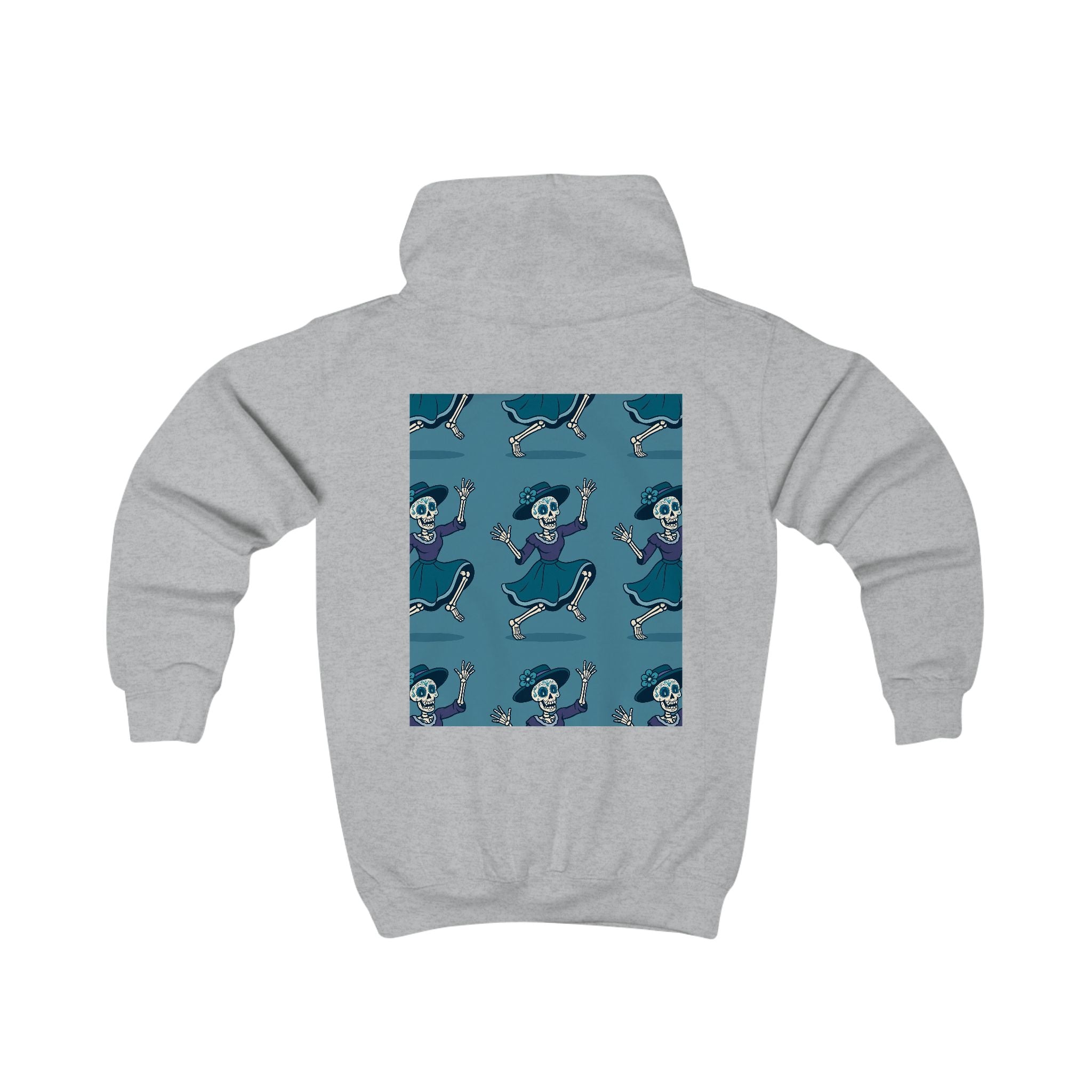 MOSiQ | Day of the Dead Skeleton Kids Hoodie - Perfect for Halloween, Trick or Treating, Parties, Cozy Days, Spooky Vibes
