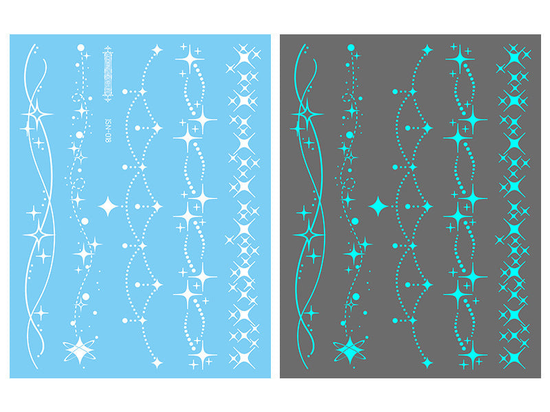 MOSiQ | Day of the Dead  Luminous White Tattoo Stickers Face Pasters Hannah Arm Stickers