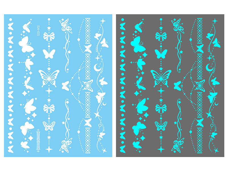 MOSiQ | Day of the Dead  Luminous White Tattoo Stickers Face Pasters Hannah Arm Stickers