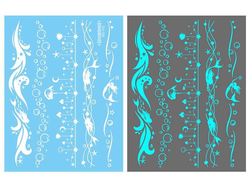 MOSiQ | Day of the Dead  Luminous White Tattoo Stickers Face Pasters Hannah Arm Stickers