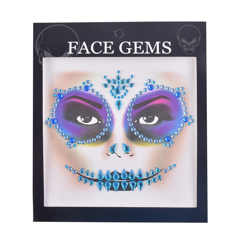 MOSiQ | Day of the Dead  Tattoo Stickers Dead Ghost Festival Face