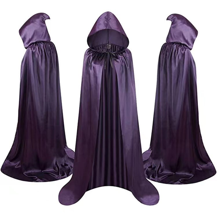 MOSiQ | Day of the Dead Halloween Cloak Costumes Wizard Cloak For Children Hooded Capes Mantle Black Party Decoration