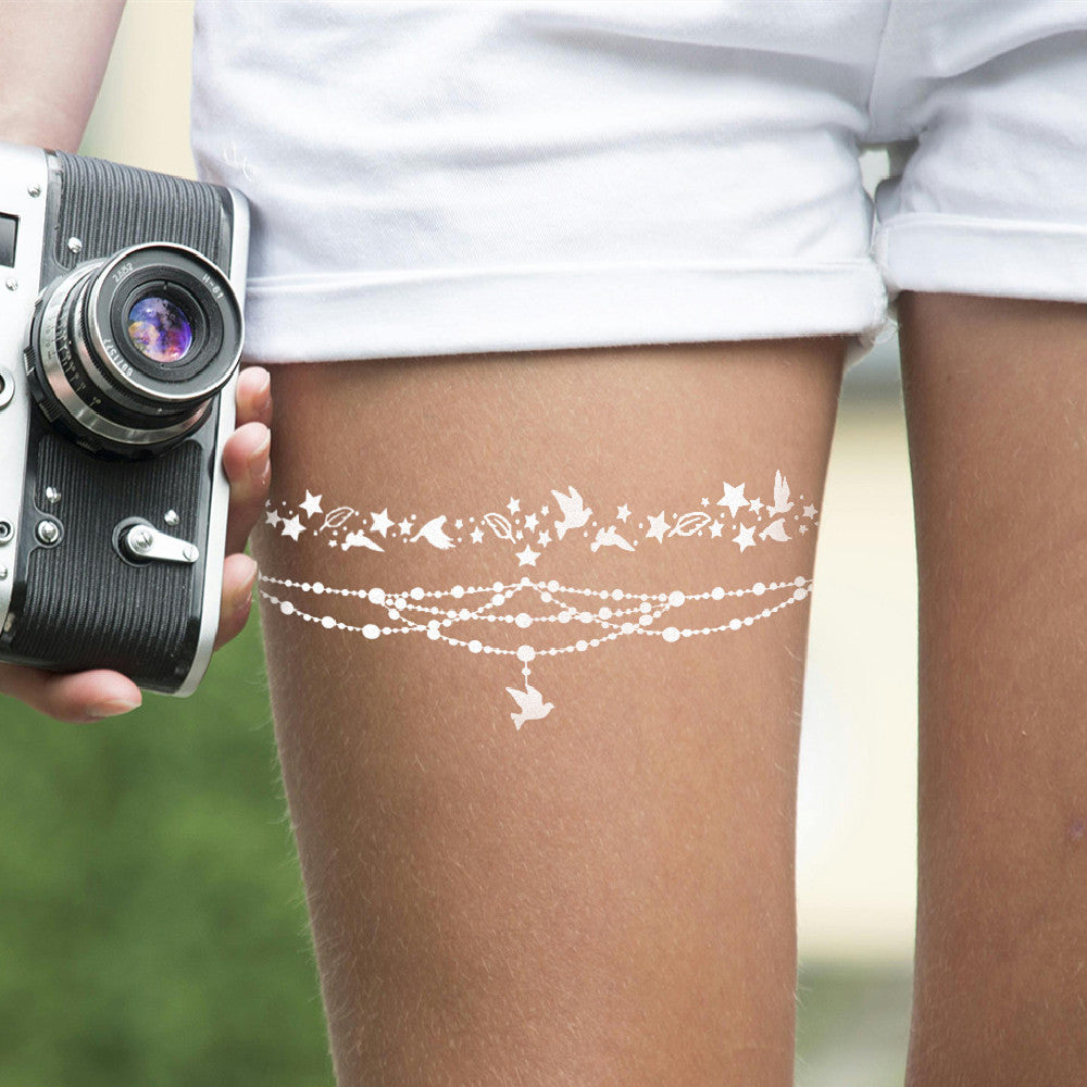 MOSiQ | Day of the Dead  Luminous White Tattoo Stickers Face Pasters Hannah Arm Stickers