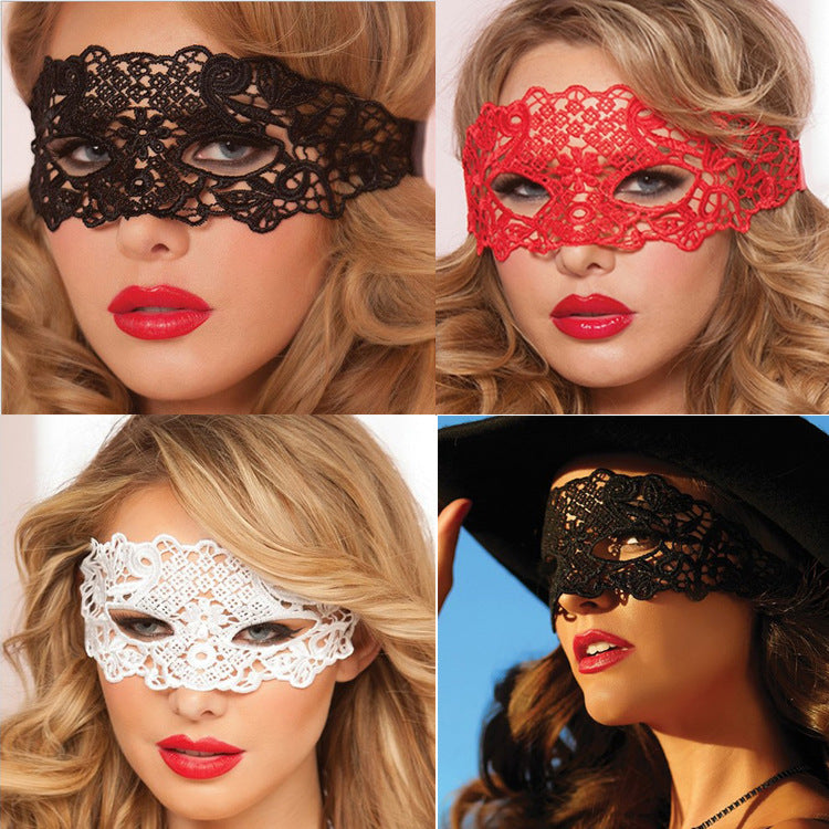 MOSiQ | Day of the Dead Sexy Lace Half Face Mask Ball Adult Princess Sexy Eye Mask Halloween Props Performance