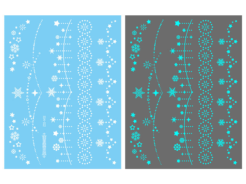 MOSiQ | Day of the Dead  Luminous White Tattoo Stickers Face Pasters Hannah Arm Stickers