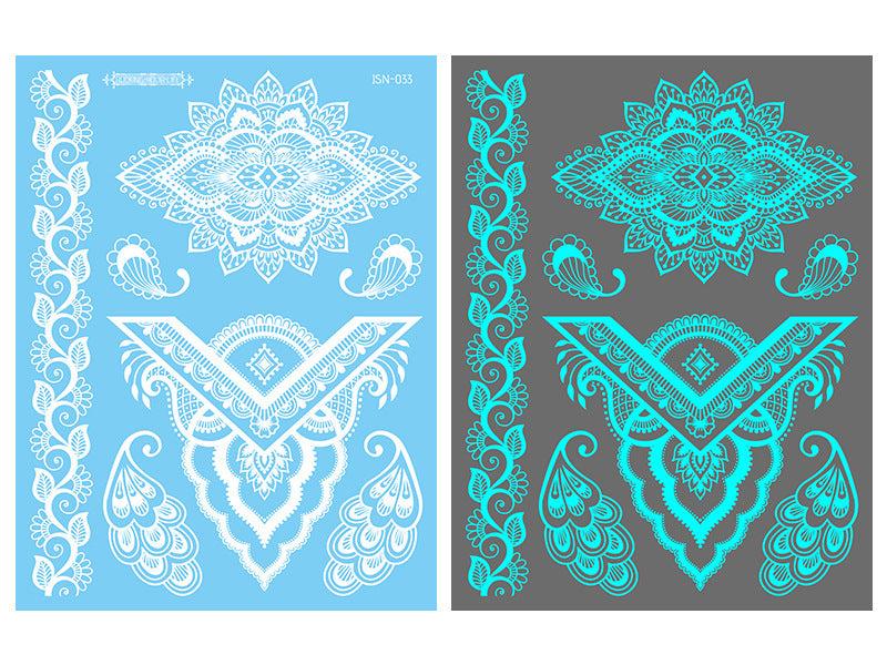 MOSiQ | Day of the Dead  Luminous White Tattoo Stickers Face Pasters Hannah Arm Stickers