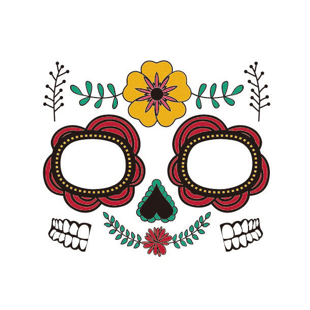 MOSiQ Day Of The Dead Face Pasters Tattoo Waterproof Funny