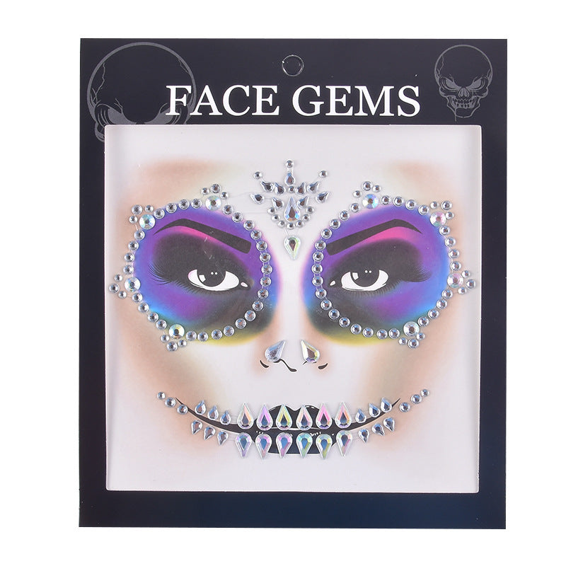 MOSiC | Day of the Dead  Tattoo Stickers Dead Ghost Festival Face