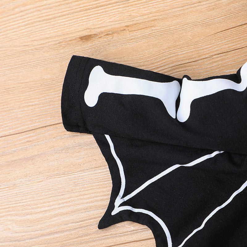 MOSiQ | Day of the Dead Halloween Bat One-piece Baby Baby Rompers Suit