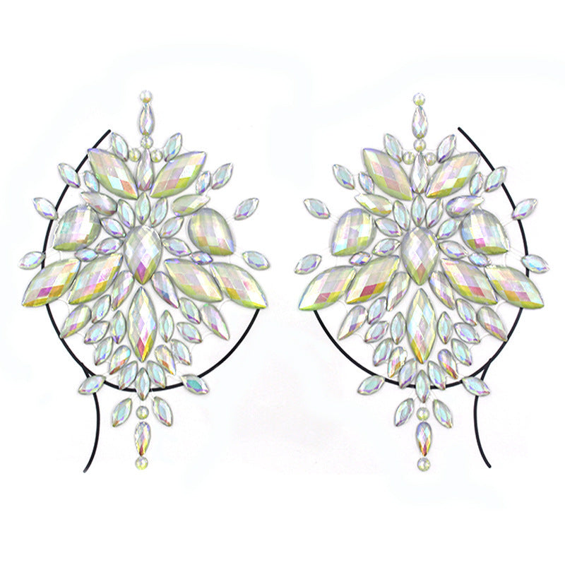 MOSiC | Day of the Dead  Luminous Crystal Diamond Tattoo Stickers Sequin Face