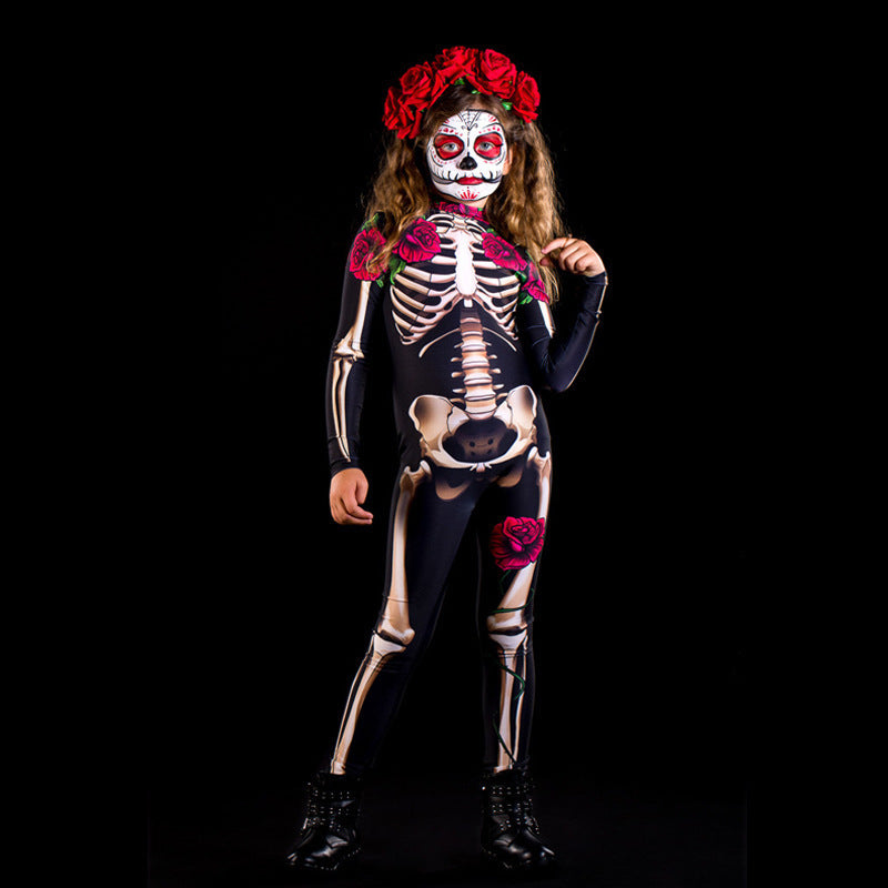 MOSiQ | Day of the Dead  Skull rose skeleton jumpsuit