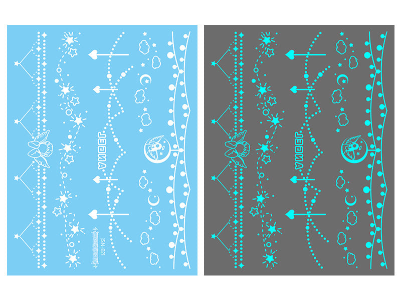 MOSiC | Day of the Dead  Luminous White Tattoo Stickers Face Pasters Hannah Arm Stickers
