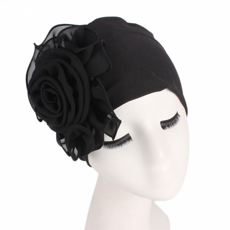 MOSiC | Day of the Dead Side big flower elastic bandana hat