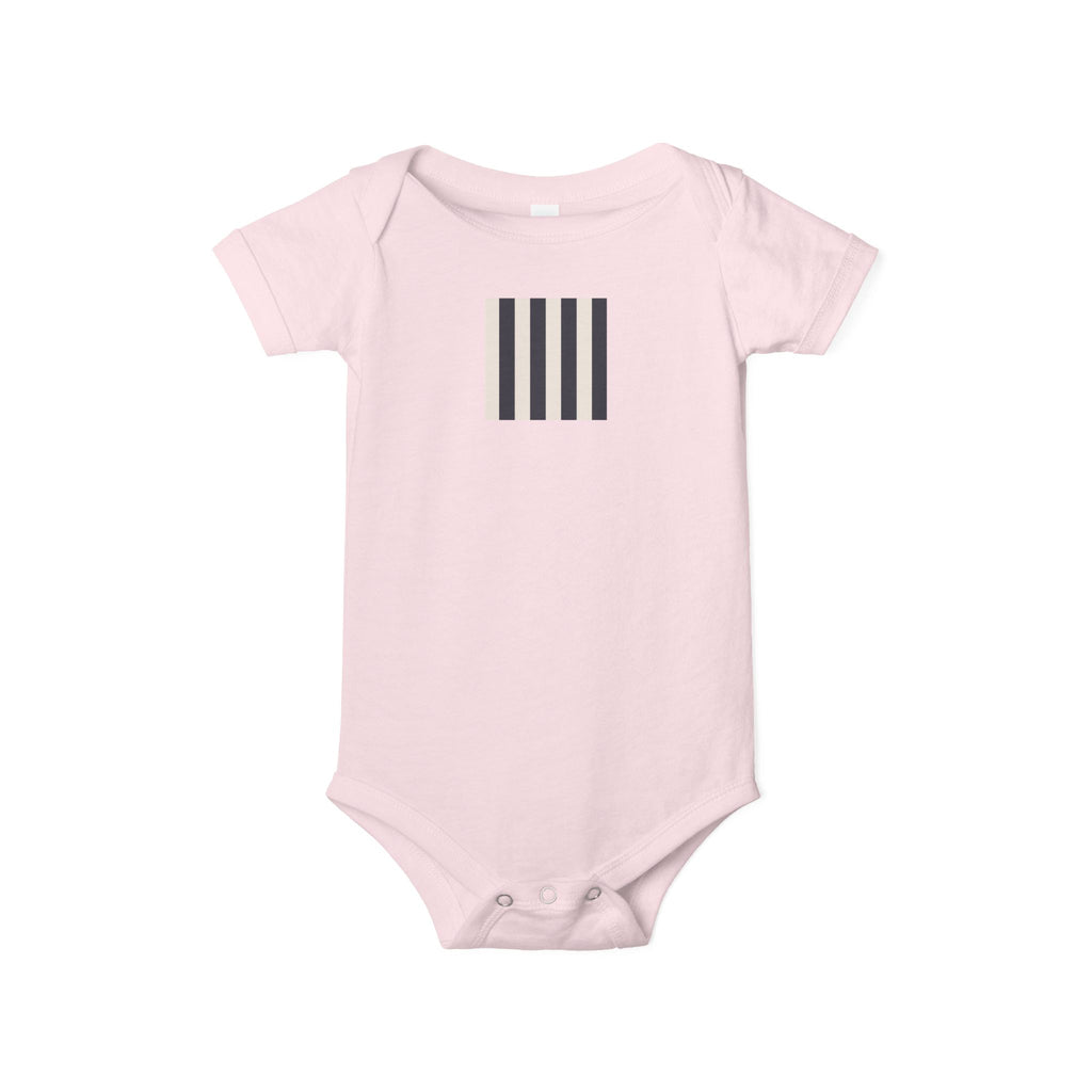 MOSiQ | Day of the Dead Infant One Piece with Stripes, Cute Baby Bodysuit, Newborn Gift, Stylish Infant Outfit, Unisex Baby Clothes, Baby Shower Gift