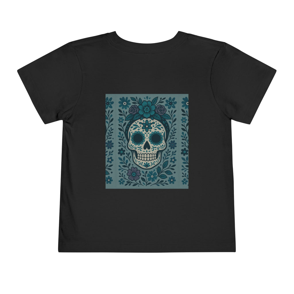 MOSiQ | Day of the Dead  Sugar Skull Toddler Tee, Kids' Halloween Shirt, Día de los Muertos Gift, Cute Toddler Outfit, Toddler Graphic T-Shirt