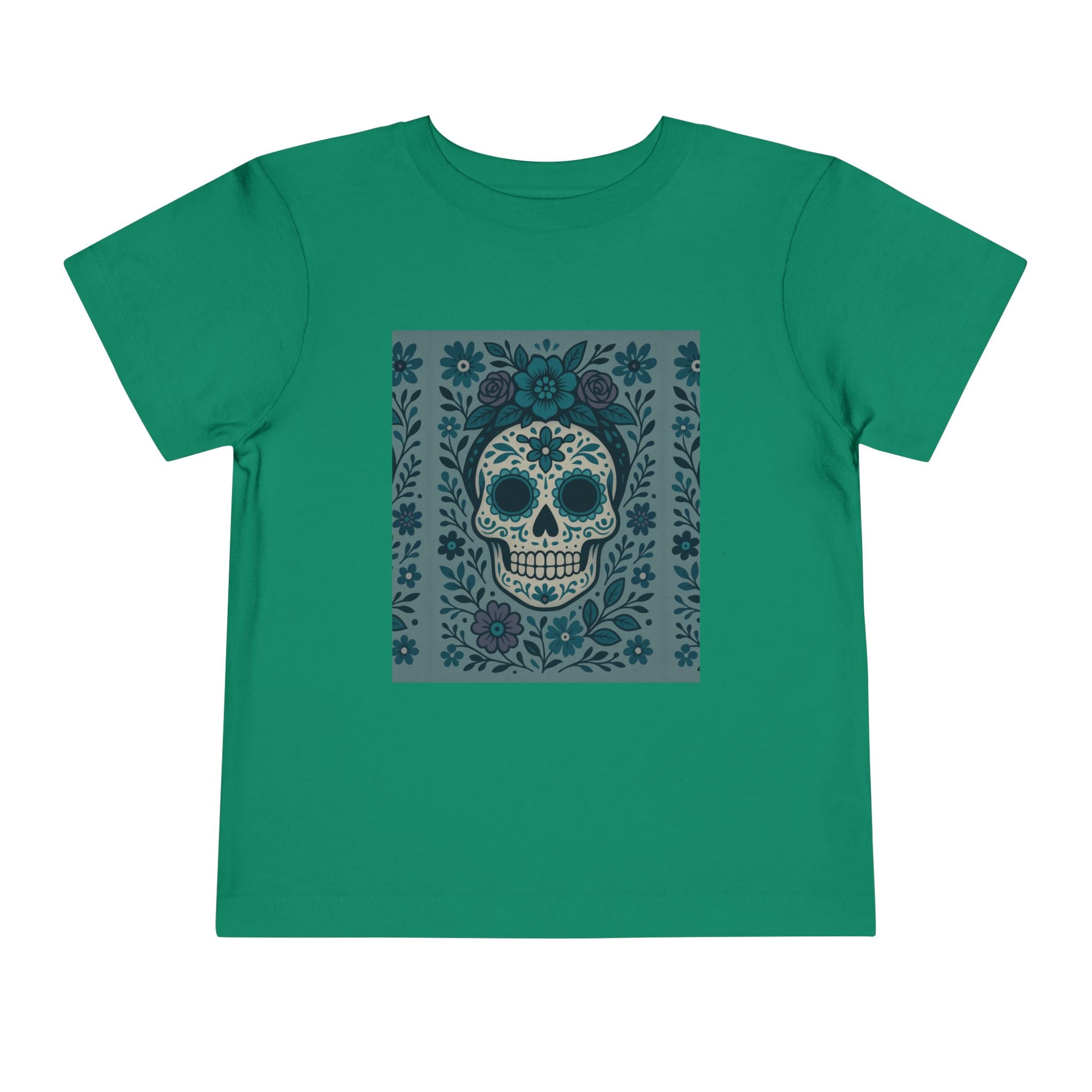 MOSiQ | Day of the Dead  Sugar Skull Toddler Tee, Kids' Halloween Shirt, Día de los Muertos Gift, Cute Toddler Outfit, Toddler Graphic T-Shirt