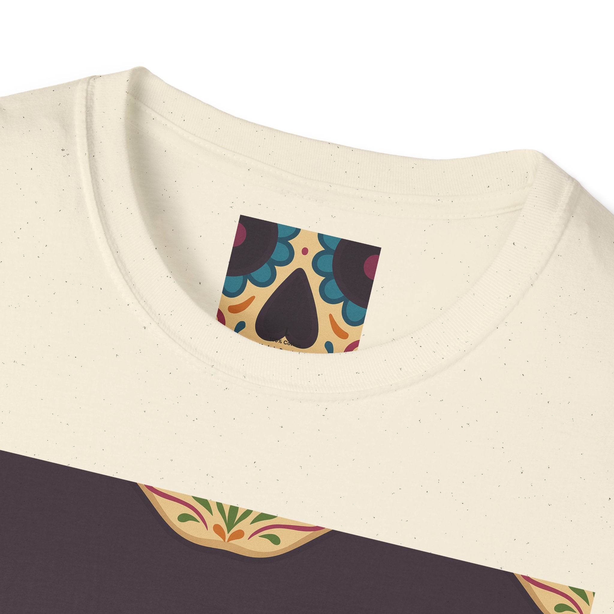 MOSAiC | Day of the Dead T-Shirt, Unisex Graphic Tee, Halloween Shirt, Sugar Skull Top, Boho Festival Wear, Vintage Style Apparel