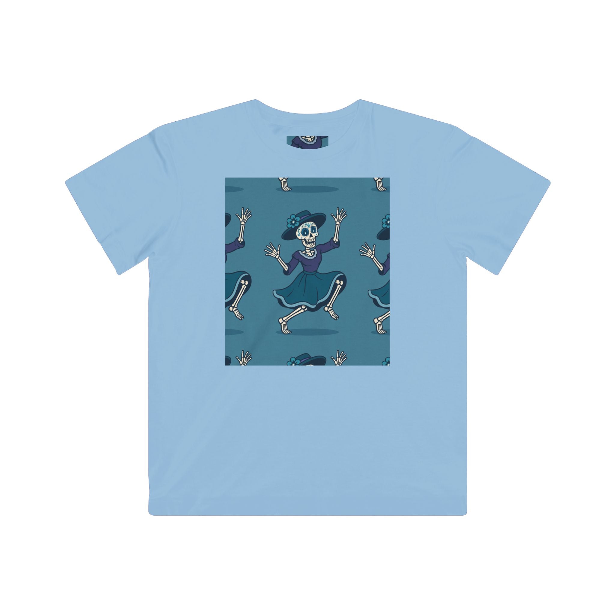 MOSiQ | Day of the Dead  Kids Halloween Skeleton Tee, Fun Kids Shirt, Spooky Costume Tee, Trick or Treat Shirt, Gift for Kids, Halloween Party Outfit