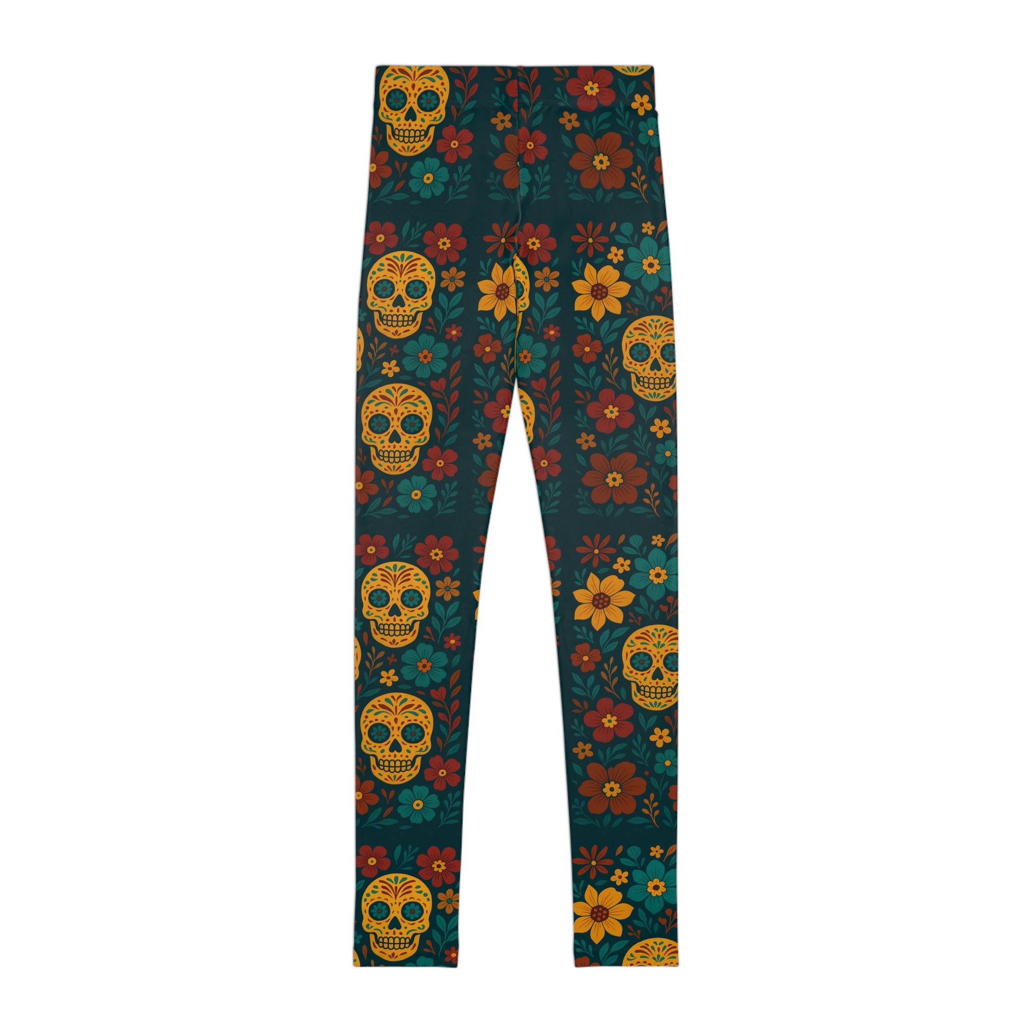 MOSIQ | Day of the Dead Skull Print Youth Leggings, Fun Activewear for Kids, Dia de los Muertos Leggings, Unique Gift for Young Fashionistas, Casual [...]