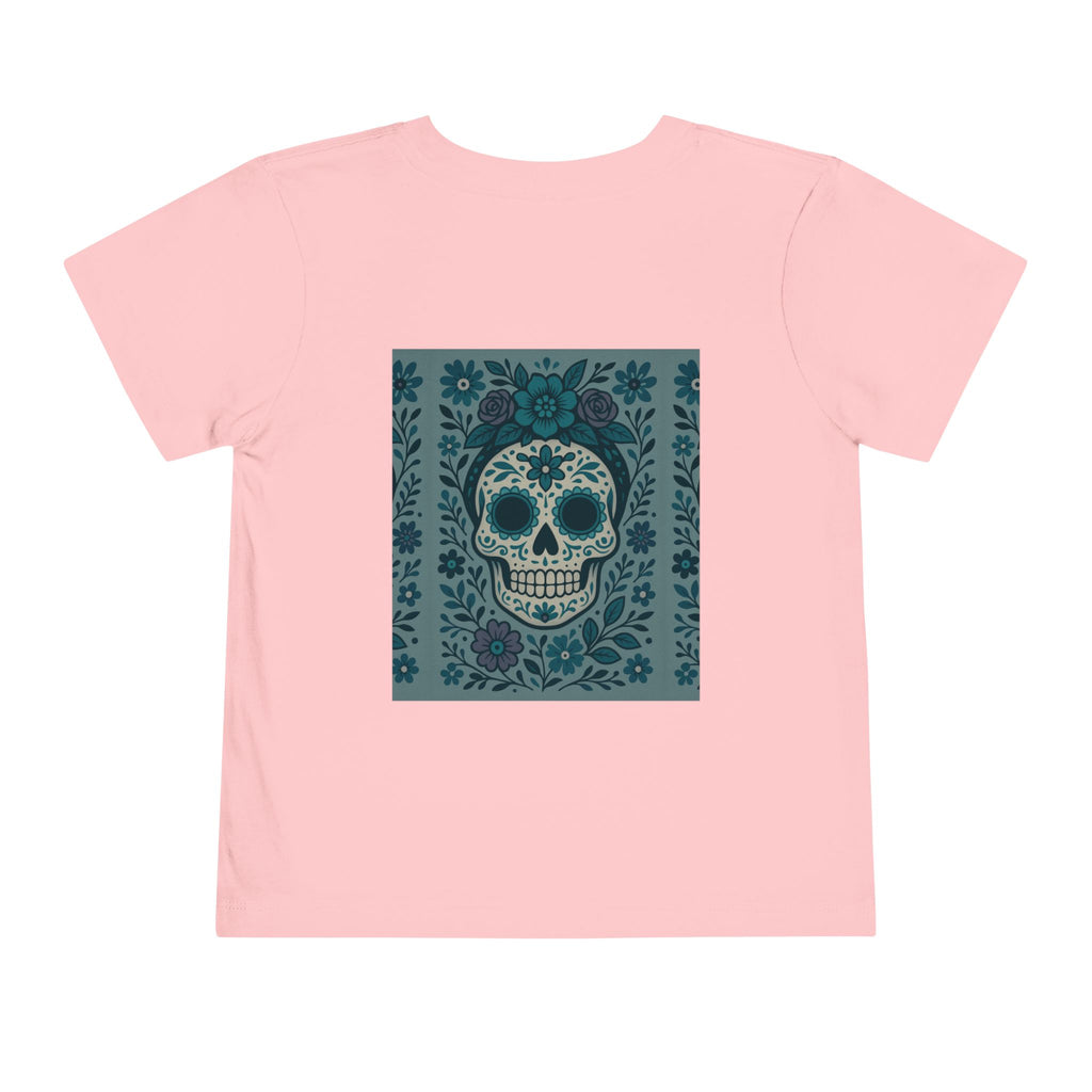 MOSiQ | Day of the Dead  Sugar Skull Toddler Tee, Kids' Halloween Shirt, Día de los Muertos Gift, Cute Toddler Outfit, Toddler Graphic T-Shirt