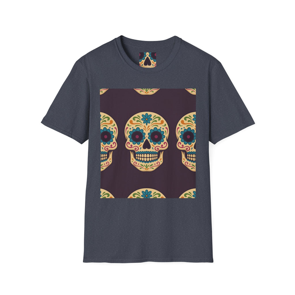 MOSAiC | Day of the Dead T-Shirt, Unisex Graphic Tee, Halloween Shirt, Sugar Skull Top, Boho Festival Wear, Vintage Style Apparel