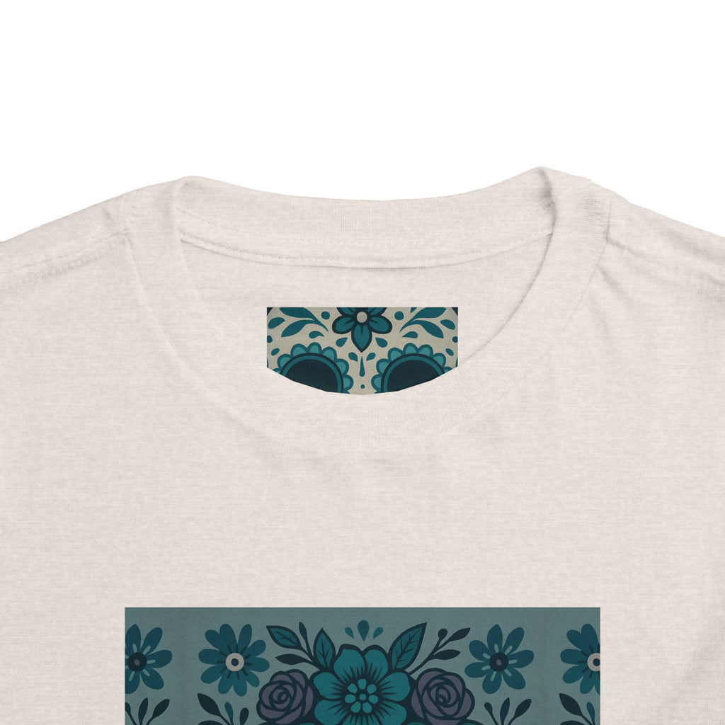 MOSiQ | Day of the Dead  Sugar Skull Toddler Tee, Kids' Halloween Shirt, Día de los Muertos Gift, Cute Toddler Outfit, Toddler Graphic T-Shirt
