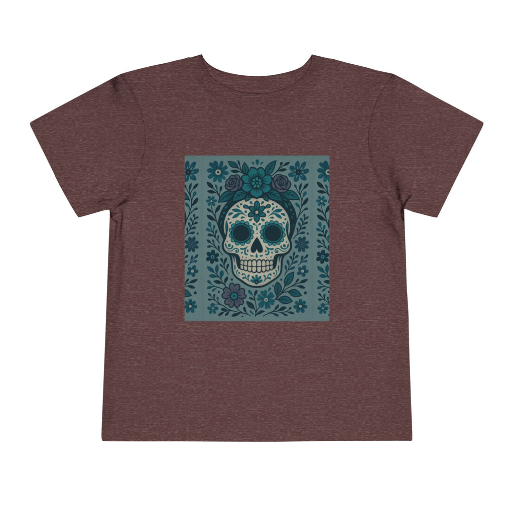 MOSiQ | Day of the Dead  Sugar Skull Toddler Tee, Kids' Halloween Shirt, Día de los Muertos Gift, Cute Toddler Outfit, Toddler Graphic T-Shirt