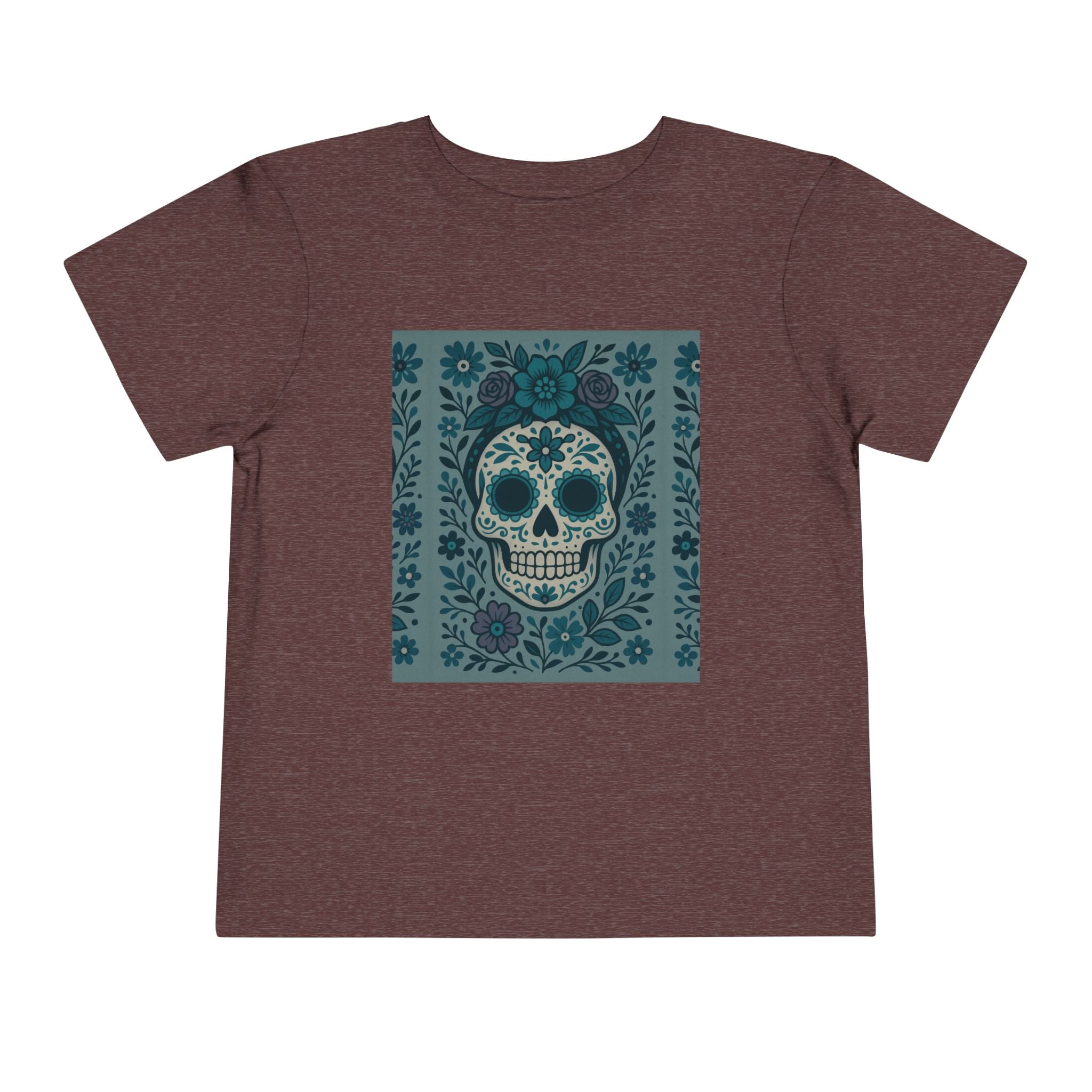 MOSiQ | Day of the Dead  Sugar Skull Toddler Tee, Kids' Halloween Shirt, Día de los Muertos Gift, Cute Toddler Outfit, Toddler Graphic T-Shirt