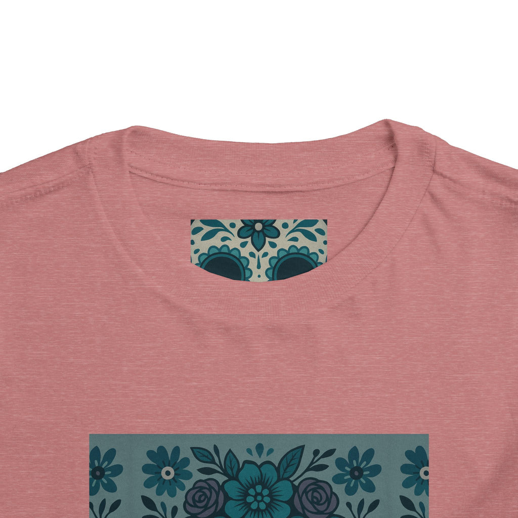MOSiQ | Day of the Dead  Sugar Skull Toddler Tee, Kids' Halloween Shirt, Día de los Muertos Gift, Cute Toddler Outfit, Toddler Graphic T-Shirt